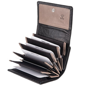 Мъжки кожен портфейл AN 9-956 черно-сив