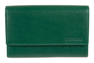 Голям кожен дамски портфейл AN 1-793 зелен