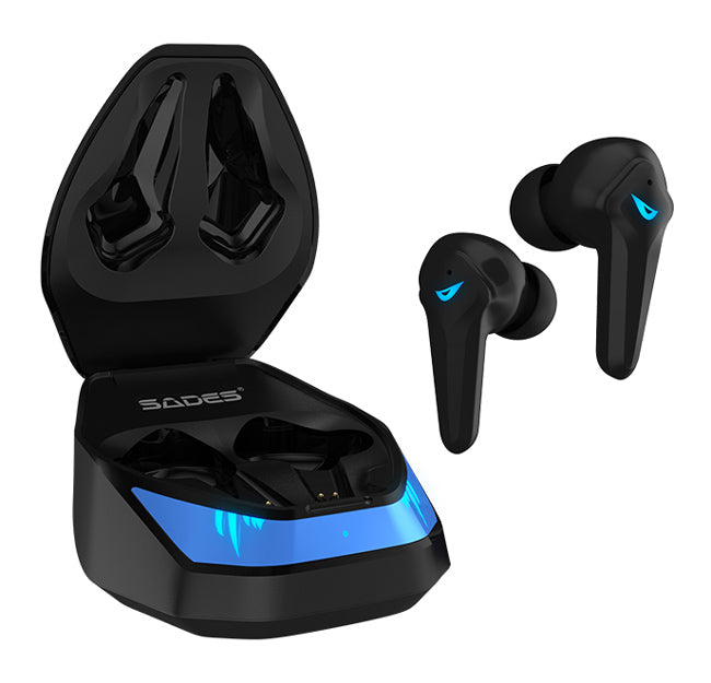 SADES gaming earphones Wings 200 με θήκη φόρτισης, True Wireless, μαύρα
