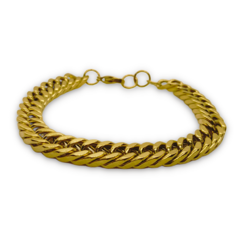 Ατσάλινο Βραχιόλι ΑΑ-22 Gold Chain 10MM
