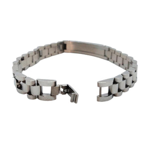 Ατσάλινο Βραχιόλι ΑΑ-24 Ασημί 10MM