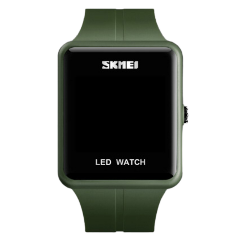 Skmei Unisex Ψηφιακό Ρολόι 1541 με Χακί Κάσα και Χακί Καουτσούκ Λουράκι