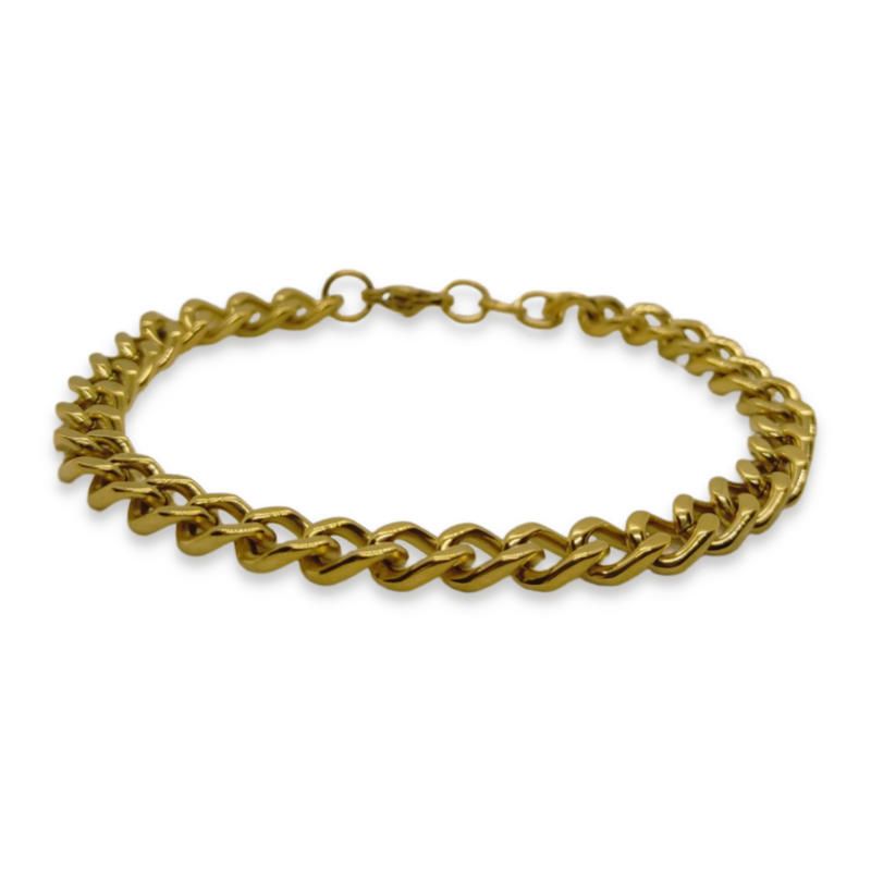 Ατσάλινο Βραχιόλι ΑΑ-18 Gold Chain 7MM