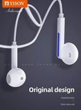 Слушалки YISON с микрофон X4, 3.5mm, 1.2m, бели