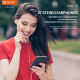 YISON earphones με μικρόφωνο X7, Lightning, 1.2m, λευκά