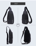 ARCTIC HUNTER τσάντα Crossbody XB0058-BK, αδιάβροχη, μαύρη
