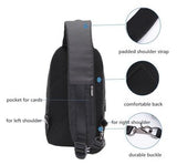 ARCTIC HUNTER XB0060 Чанта през рамо с държач за таблет, водоустойчива, черна