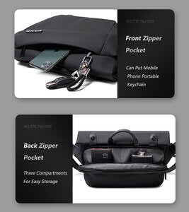 ARCTIC HUNTER τσάντα Crossbody YB00046 με θήκη tablet, 10L, μαύρη