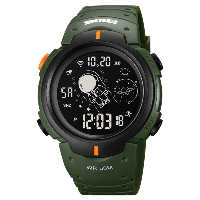 Skmei 1820 Αδιάβροχο Ρολόι 50M με καουτσούκ λουράκι Army Green