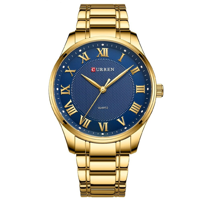 Curren 8409 Ανδρικό Ρολόι με Μπρασελέ και Μπλε Καντράν Blue