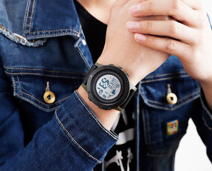 Skmei Ανδρικό Ρολόι Αδιάβροχο με Καουτσουκ Λουράκι 1476 Black Green