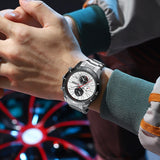 Ανδρικό ρολόι 8417 αδιάβροχο Curren με ανοξείδωτο μπρασελέ και 47mm κάσα σε ασημένιο χρώμα icoonshop.com
