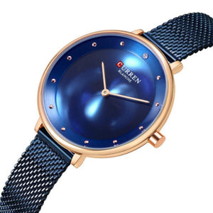 Curren 9029 Γυναικείο Ρολόι με μπλε μπρασελέ και μπλε καντράν