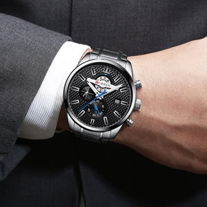 Curren 8352 Ανδρικό Ρολόι με Μπρασελέ και Μαύρο Καντράν 