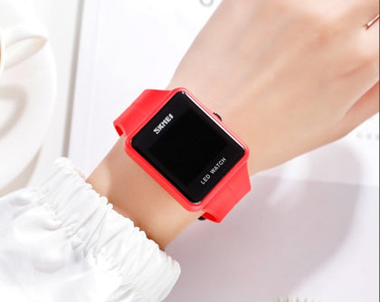Skmei Unisex Ψηφιακό Ρολόι 1541 με Κόκκινη Κάσα και Κόκκινο Καουτσούκ Λουράκι Series A