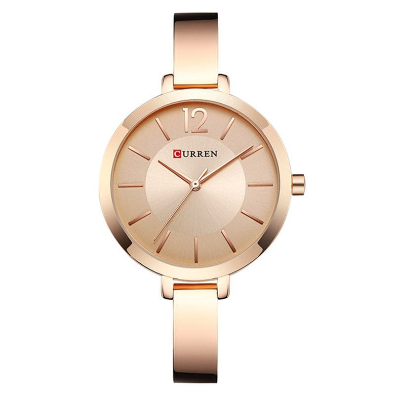 Curren 9012 Γυναικείο Ρολόι με rose μπρασελέ και rose καντράν