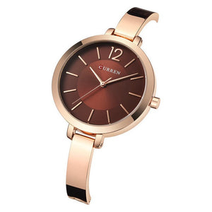 Curren 9012 Γυναικείο Ρολόι με rose μπρασελέ και rose καντράν