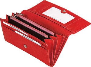 Μεγάλο Δερμάτινο Γυναικείο Πορτοφόλι AN 1-796 Κόκκινο