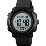 Дигитален часовник SK1426 с гумена каишка в черен/сив цвят