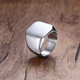Стоманен мъжки пръстен N-02 Сребро 