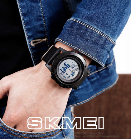 Skmei Ανδρικό Ρολόι Αδιάβροχο με Καουτσουκ Λουράκι 1476 Black 
