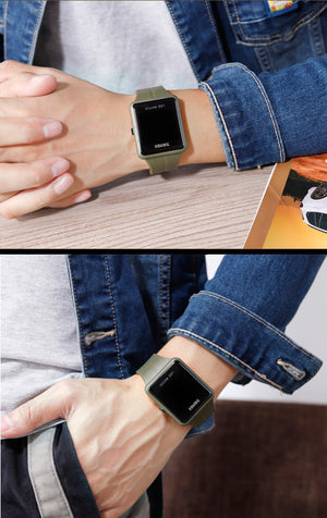 Skmei Unisex Ψηφιακό Ρολόι 1541 με Χακί Κάσα και Χακί Καουτσούκ Λουράκι 